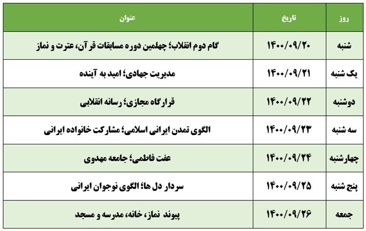 روزشمار هفته قرآن، عترت و نماز آموزش و پرورش روزشمار هفته قرآن، عترت و نماز آموزش و پرورش