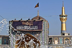 فیلم | سیاه‌پوشی حرم مطهر رضوی در شبهای قدر