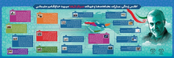 اینفوگرافیک | اطلس زندگی سردار دل‌ها «سپهبد سلیمانی»