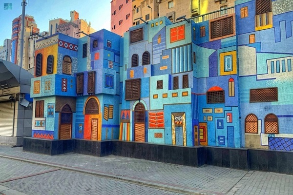 اجرای طولانیترین نقاشی دیواری جهان با حروف در مکه مکرمه اجرای طولانیترین نقاشی دیواری جهان با حروف در مکه مکرمه