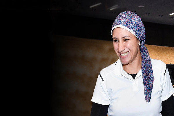 آیه مدنی، ورزشکار محجبه در رشته پنجگانه سابق المپیک آیه مدنی، ورزشکار محجبه در رشته پنجگانه سابق المپیک