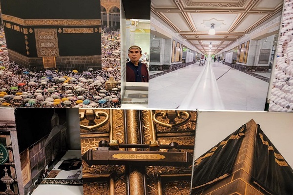 برگزاری نمایشگاه بافت پرده کعبه در حرم مکی برگزاری نمایشگاه بافت پرده کعبه در حرم مکی