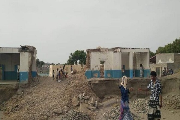 تخریب بخش زیادی از مسجد 700 ساله در یمن تخریب بخش زیادی از مسجد 700 ساله در یمن