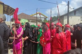 اجرای سنت دیرینه تعزیه‌خوانی در ضیابر گیلان + عکس