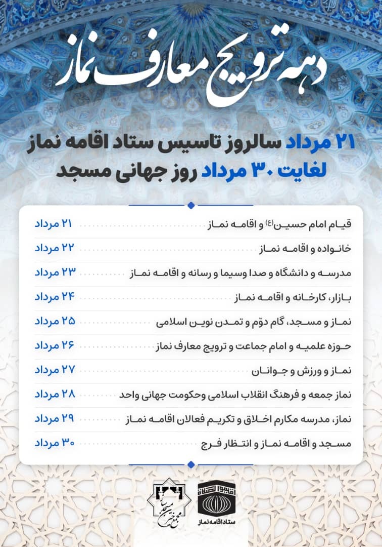 چرا «دهه فرهنگی ترویج معارف نماز» نامگذاری شد؟ چرا «دهه فرهنگی ترویج معارف نماز» نامگذاری شد؟