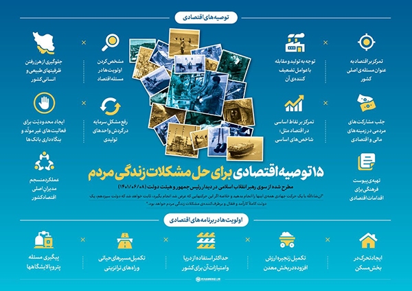 ۱۵ توصیه اقتصادی رهبر انقلاب برای حل مشکلات زندگی مردم