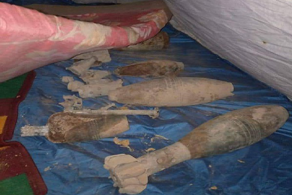 خمپارههای رها شده در موکبی در کربلا خمپارههای رها شده در موکبی در کربلا