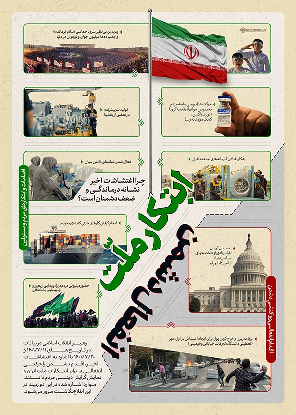 رهبر انقلاب اطلاع‌نگاشت | ابتکار ملت، انفعال دشمن