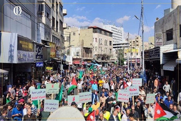 حضور هزاران فلسطینی در نماز جمعه مسجدالاقصی / راهپیمایی اردنی‌ها در حمایت از مقاومت