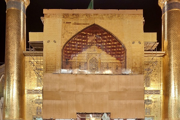 دلیل پوشاندن ایوان نجف