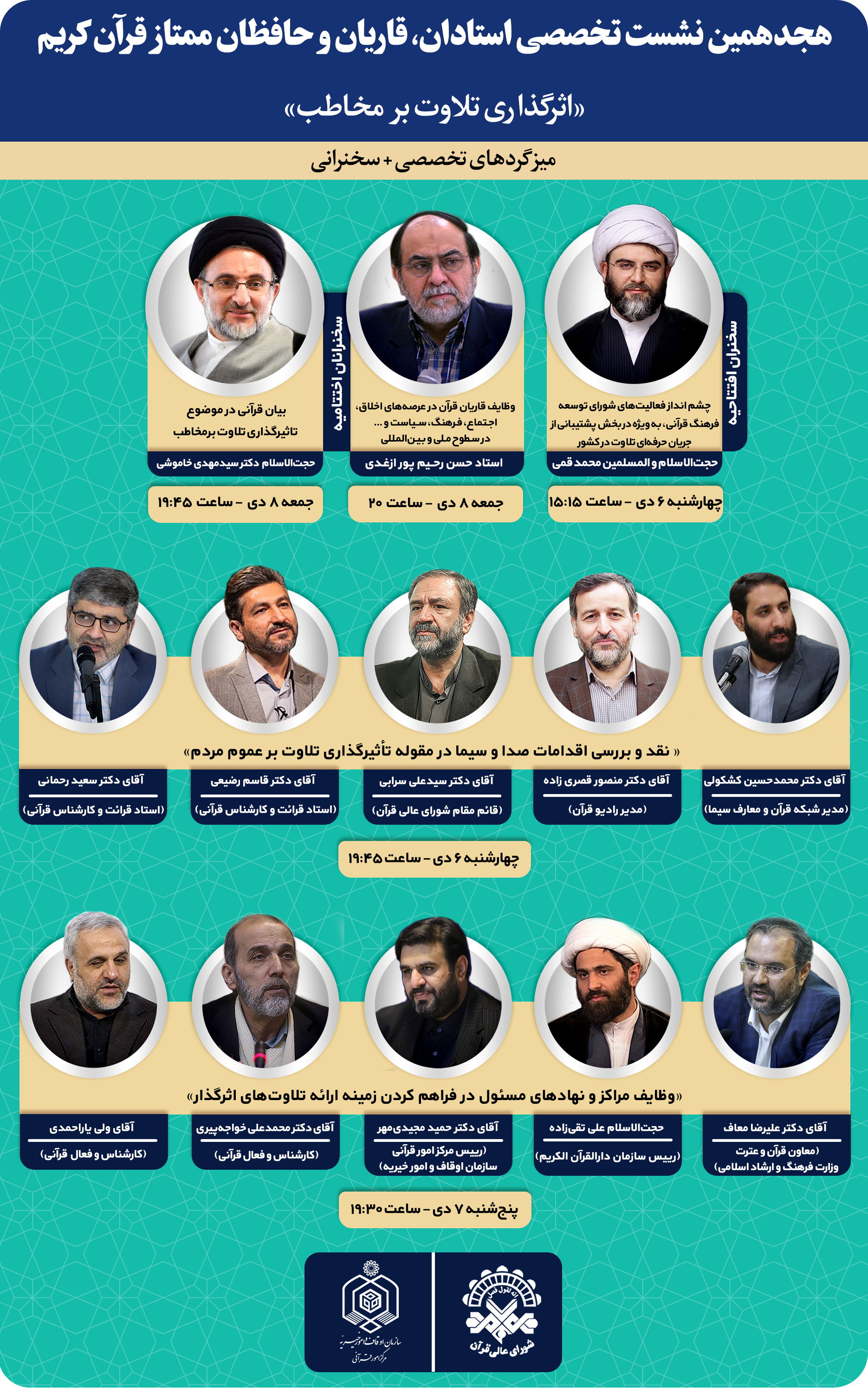 تشریح برنامههای هجدهمین نشست شورای عالی قرآن + عنوان مقالات تشریح برنامههای هجدهمین نشست شورای عالی قرآن + عنوان مقالات