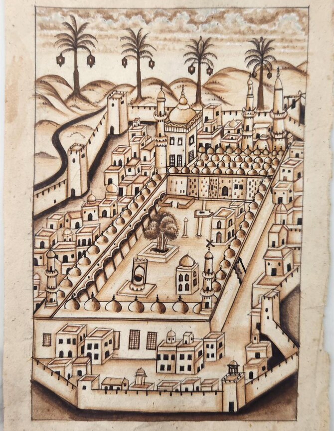 نقاشیهای تاریخی، روایتگر سیر تکامل معماری حرمین شریفین + عکس نقاشیهای تاریخی، روایتگر سیر تکامل معماری حرمین شریفین + عکس