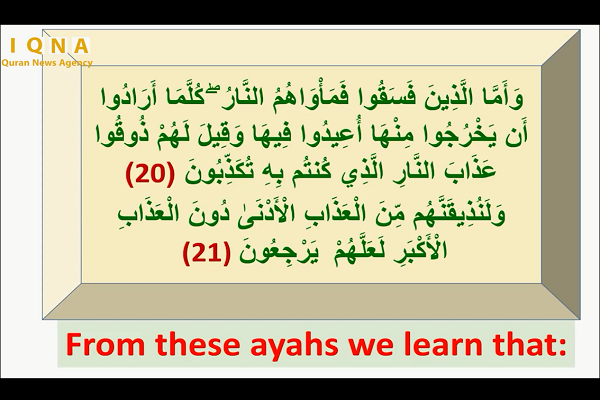 مفهوم عذاب ادنی و عذاب اکبر