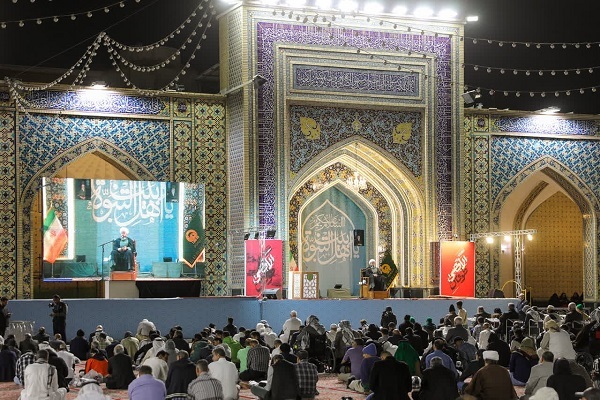 گردهمایی زائرین غیر ایرانی در حمایت از مردم فلسطین برگزار شد