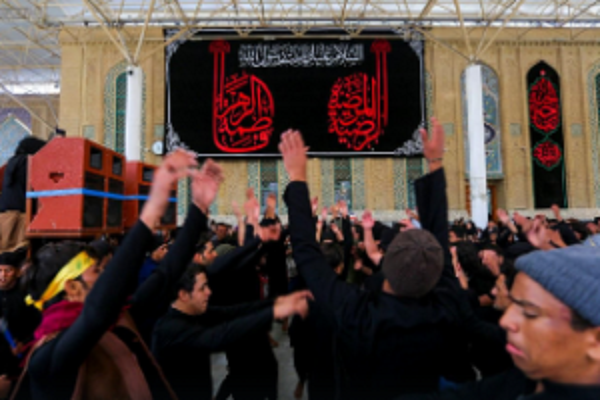 برگزاری مراسم سالروز شهادت حضرت فاطمه زهرا (س) در کربلا + عکس