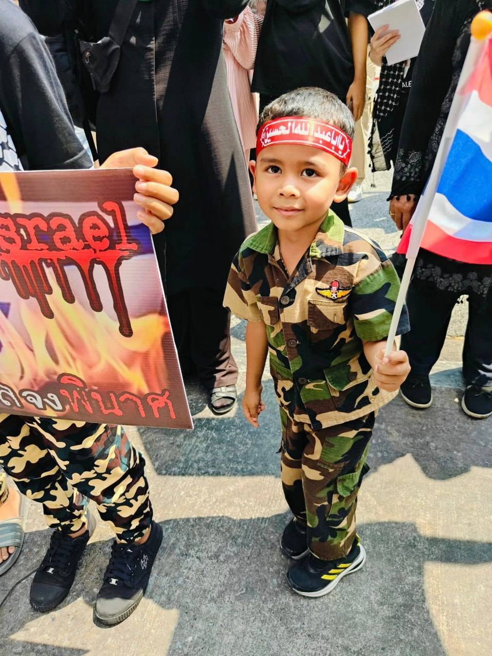 محکومیت جنایات اسراییل مقابل سفارت رژیم صهیونیستی در بانکوک + عکس