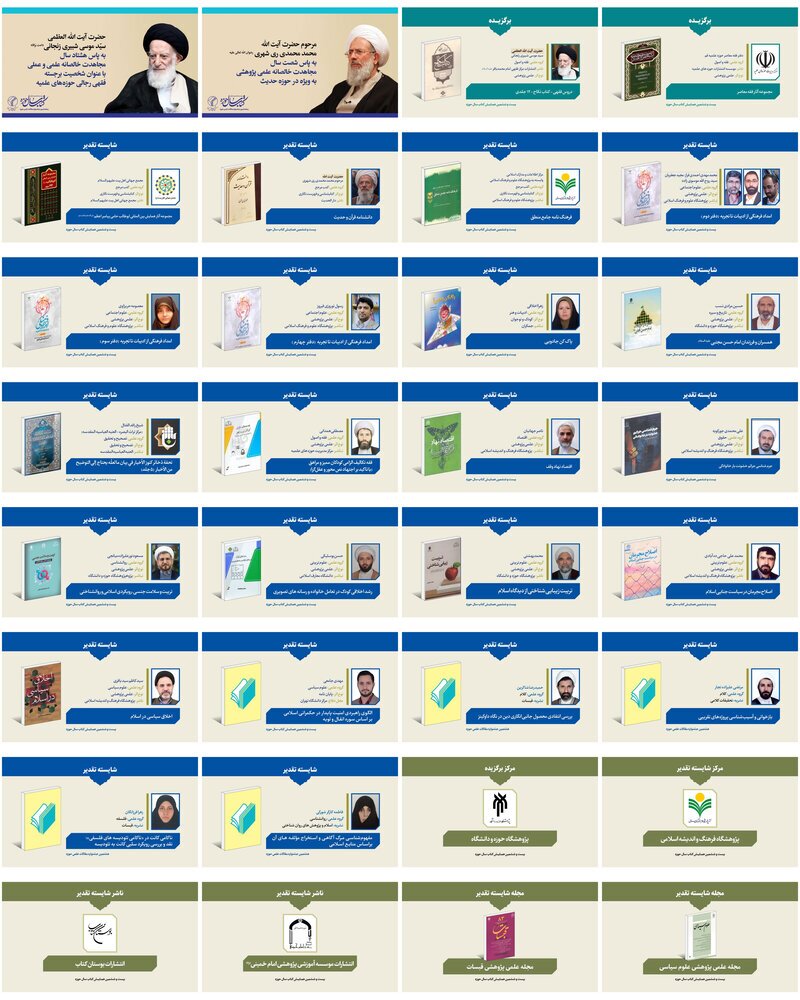 کتاب سال حوزه برگزیدگان خود را شناخت