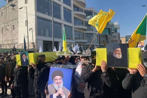 تشییع نمادین پیکر شهیدان نصرالله و صفیالدین در کشورهای مختلف تشییع نمادین پیکر شهیدان نصرالله و صفیالدین در کشورهای مختلف