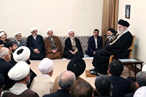 دیدار دست‌اندرکاران برگزاری همایش بین‌المللی تفسیر تسنیم با رهبر معظم انقلاب