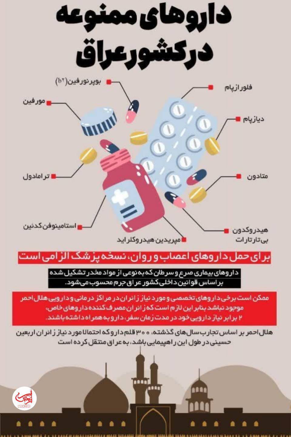 داروهای دردسرساز در اربعین + لیست
