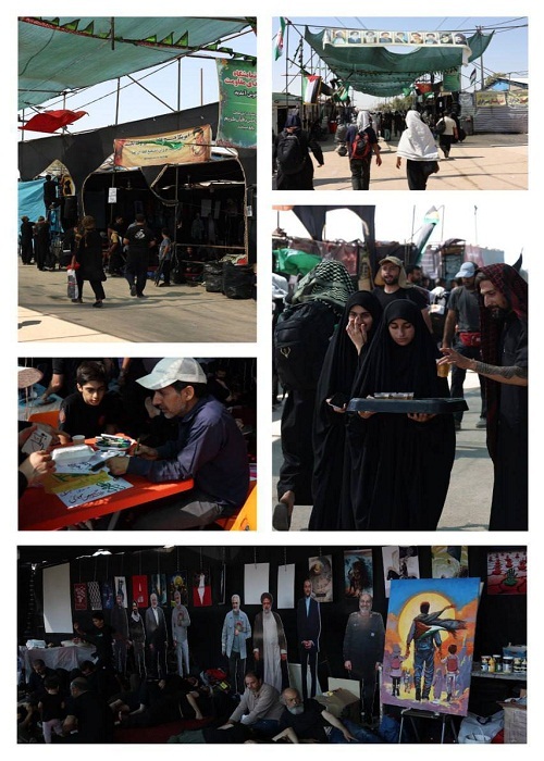 برپایی موکب هنر مقاومت در مسیر پیاده‌روی اربعین حسینی