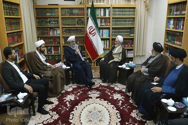 دیدار رئیس جماعت علمای اهل سنت عراق با مدیر حوزه‌های علمیه ایران