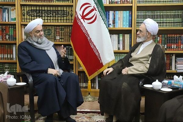 دیدار رئیس جماعت علمای اهل سنت عراق با مدیر حوزه‌های علمیه ایران
