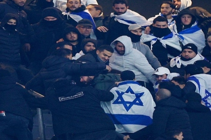 درگیری شدید تماشاگران فوتبال اسرائیلی و فرانسوی + فیلم