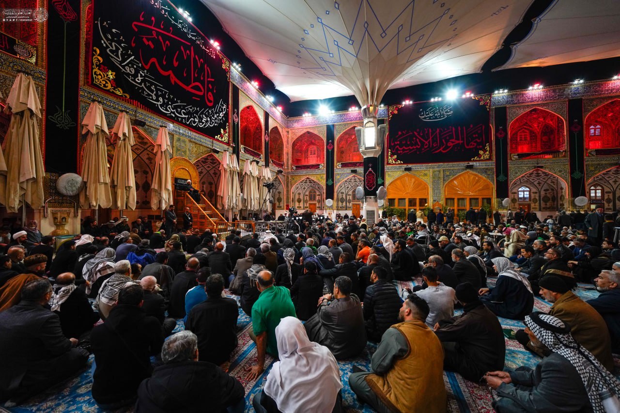 حال و هوای حرم امام علی(ع) همزمان با سالروز شهادت حضرت زهرا(س) + عکس