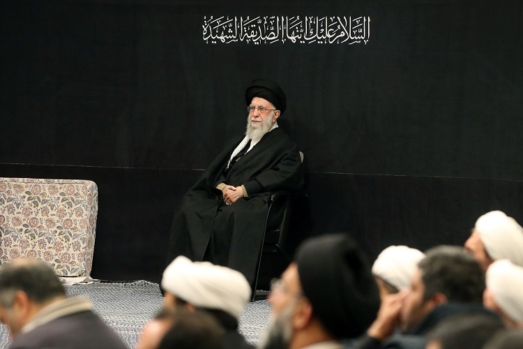 حضور رهبر انقلاب در مراسم عزاداری حضرت زهرا(س)