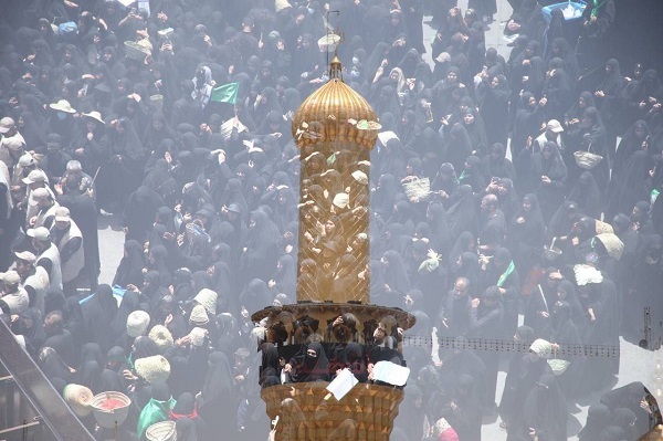 بزرگداشت دفن پیکر شهیدان کربلا + فیلم و عکس