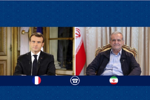 پزشکیان در گفت‌وگو با رئیس جمهور فرانسه