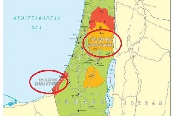 بریتانیا نام کشور فلسطین را در نقشههای خود درج کرد بریتانیا نام کشور فلسطین را در نقشههای خود درج کرد