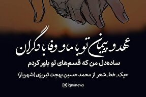 طرح | عهد و پیمان تو با ما و وفا با دگران