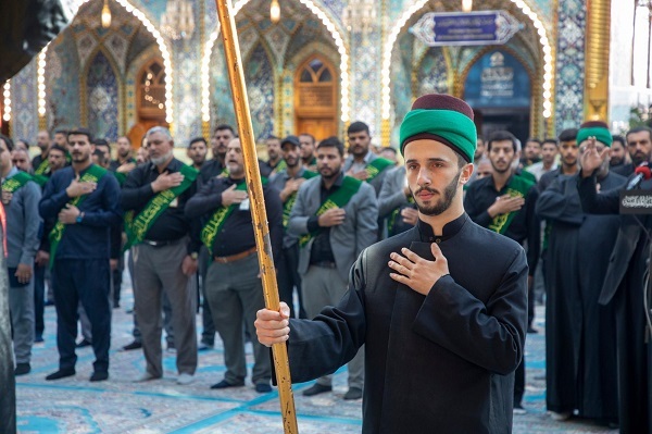 برگزاری مراسم عبادی خادمان آستان مقدس عباسی به مناسبت شهادت حضرت زهرا (س) + عکس