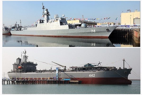 الحاق پایگاه شناوری «کردستان»  و ناوشکن «سهند» به نیروی دریایی ارتش