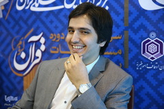 حضور قاری ممتاز حبیب صداقت در غرفه ایکنا