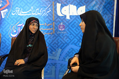 حضور سرکار خانم راضیه جمالی، قاری، داور و مدرس قرآن کریم در غرفه ایکنا