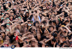 عزاداری مردم حسینی  در ظهر روز عاشورا