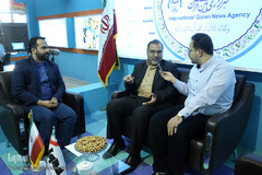 حضور متقیان، مدیرعامل خبرگزاری دانشجویان ایران(ایسنا) در غرفه ایکنا 