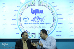 حضور متقیان، مدیرعامل خبرگزاری دانشجویان ایران(ایسنا) در غرفه ایکنا 