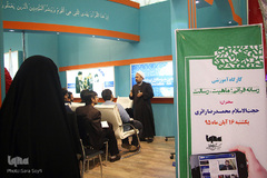 برپایی کارگاه آموزش خبرنگاری در غرفه ایکنا با حضور حجت الاسلام زائری