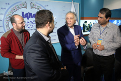 احمد نجفی بازیگر سینما میهمان ایکنا در روز پنجم نمایشگاه مطبوعات