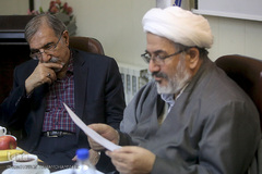 حجت‌الاسلام محمدعلی مهدوی‌راد و علی موسوی گرمارودی، شاعر