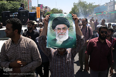 مراسم تشییع پیکر پاک مجاهد جانباز شهید حجت الاسلام سید «مهدی تقوی» از شهدای حادثه تروریستی مجلس در قم