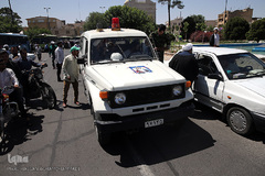 مراسم تشییع پیکر پاک مجاهد جانباز شهید حجت الاسلام سید «مهدی تقوی» از شهدای حادثه تروریستی مجلس در قم