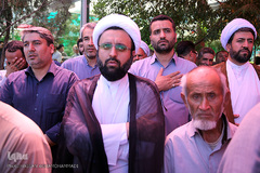 مراسم تدفین پیکر پاک مجاهد جانباز شهید حجت الاسلام سید «مهدی تقوی» از شهدای حادثه تروریستی مجلس در گلزار شهدای قم