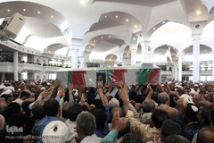 مراسم تشییع پیکر پاک مجاهد جانباز شهید حجت الاسلام سید «مهدی تقوی» از شهدای حادثه تروریستی مجلس در قم