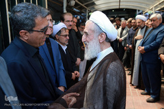 حجت الاسلام صدیقی، امام جمعه موقت تهران در مراسم تشییع پیکر مرحوم حجت الاسلام «احمد احمدی»