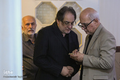 سیدمحسن و سیدحسین موسوی بلده در سوگ نشینی قاریان قرآن